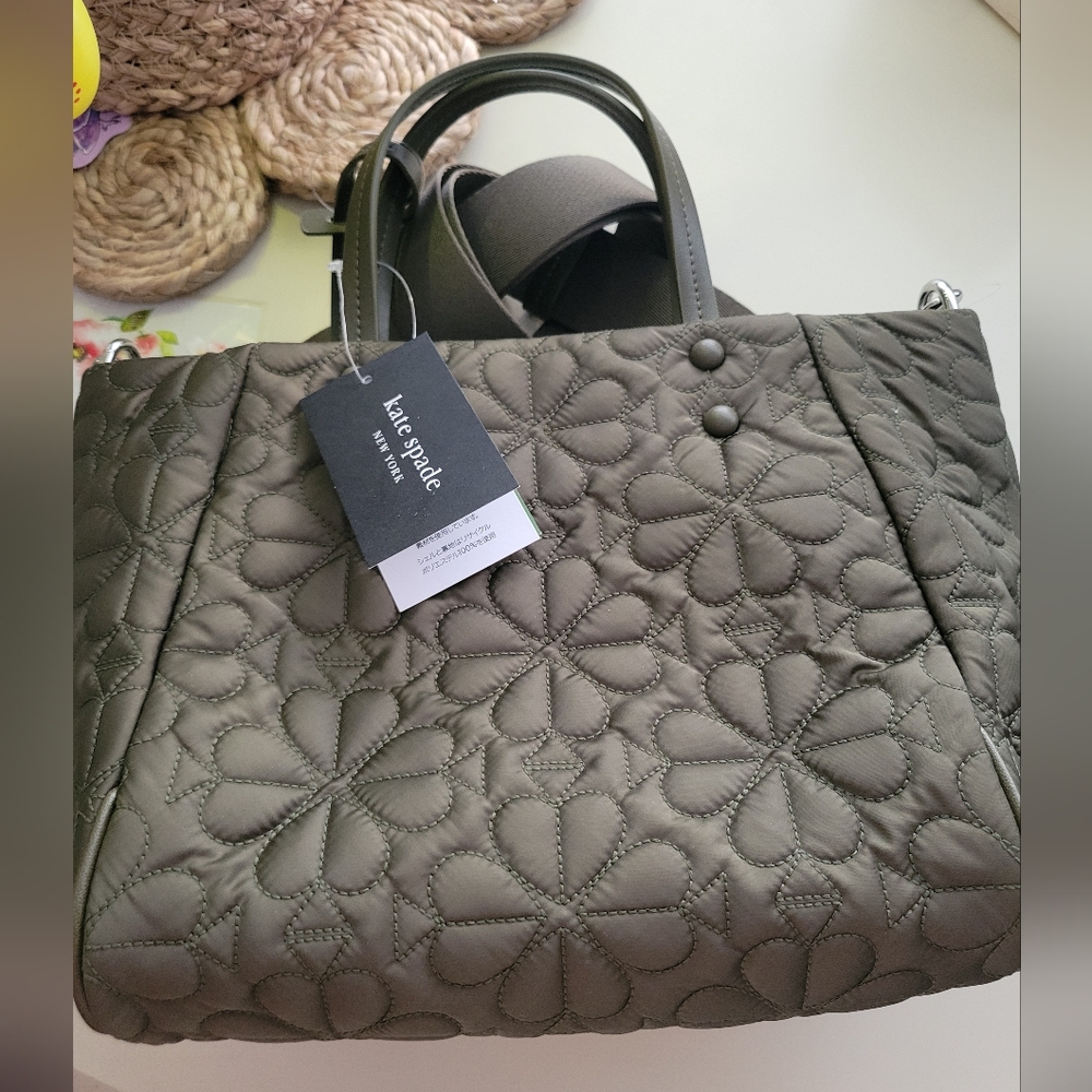 Kate Spade Small Quilted Tilly Shoulder Bag in Oolong Green - Picture 2 of 7